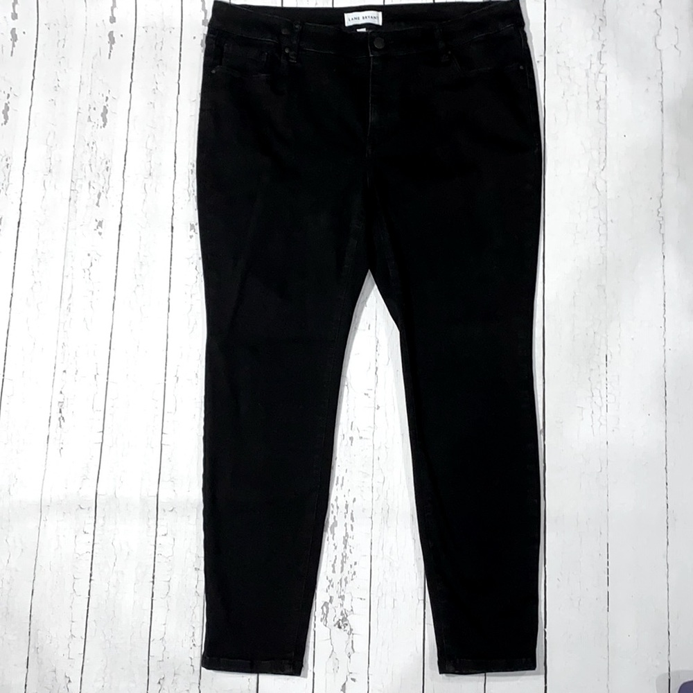 Lane Bryant mid rise skinny black jeans